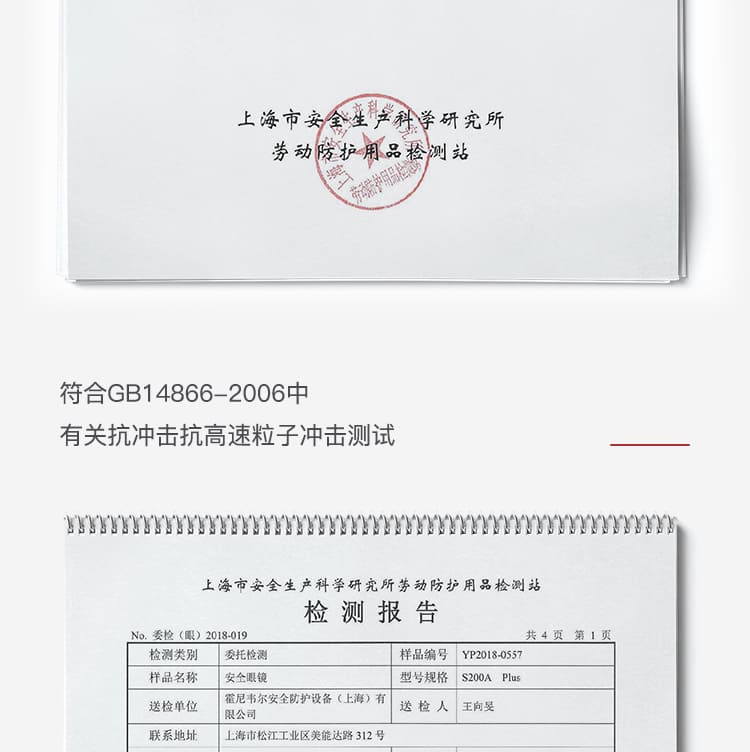 霍尼韦尔（Honeywell） 100310 S200A PLUS 石英灰镜框透明镜片防护眼罩